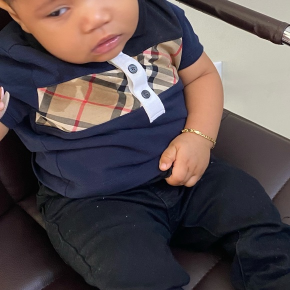 Infant Burberry Shirt Navy blue - Picture 1 of 1